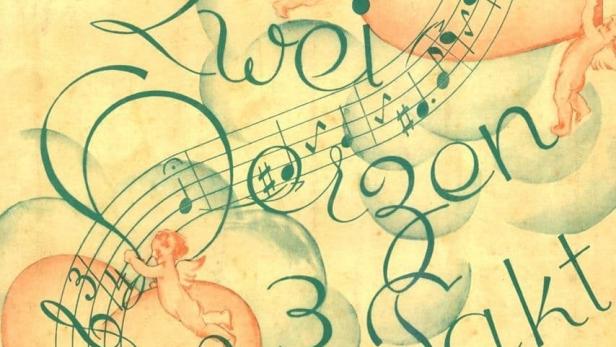 Das Plakat für den Film „Zwei Herzen im Dreivierteltakt“ zeigt Noten, Herzen und kleine Engel.