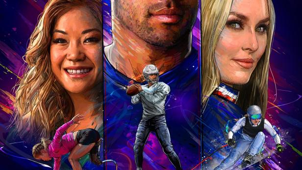 Das Poster für „Greatness Code“ zeigt Sportler wie Lindsey Vonn und Russell Wilson.