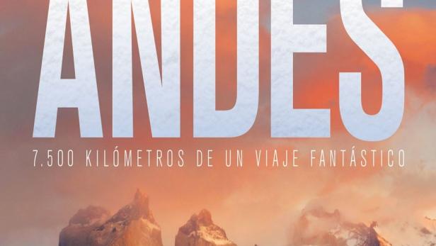 Das Filmplakat für „Magical Andes“ zeigt eine Berglandschaft bei Sonnenuntergang.