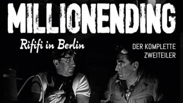 Das Filmplakat für „Das Millionending: Rififi in Berlin“ zeigt Männer, die einen Einbruch planen.