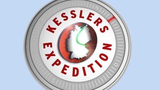 Ein Logo für „Kesslers Expedition“ mit einem Porträt von Michael Kessler.