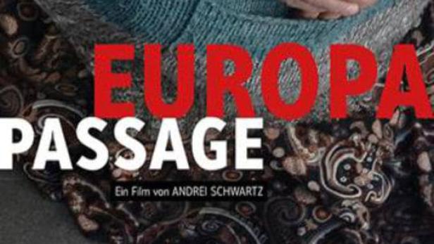 Das Filmplakat für „Europa Passage“ zeigt eine bettelnde Person und einen Becher mit Münzen.