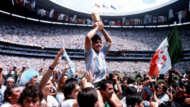 Diego Maradona als Weltmeister 1986