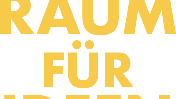 Das National Geographic Logo mit dem Schriftzug „Raum für Ideen“.