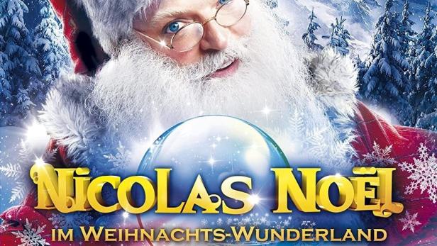 Das Filmplakat für „Nicolas Noël im Weihnachts-Wunderland“ zeigt den Weihnachtsmann vor einer Winterlandschaft.