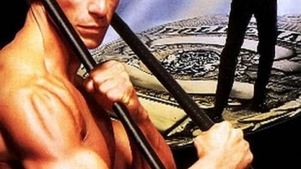 Das Filmplakat für „Martial Outlaw“ mit Jeff Wincott und Gary Hudson.