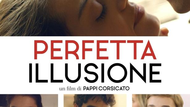 Das Filmplakat für „Perfetta Illusione“ zeigt die Gesichter der Hauptdarsteller.