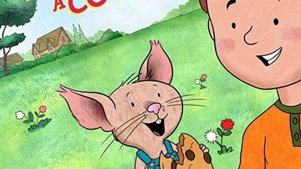 Ein animiertes Bild von einer Maus, die einen Keks hält, aus der Serie „If You Give a Mouse a Cookie“.