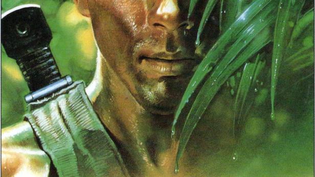 Das Filmplakat für „Indio“ zeigt Marvin Hagler im Dschungel.