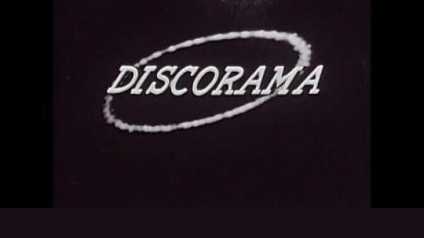 Das Logo von „Discorama“ auf schwarzem Hintergrund.