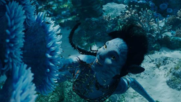 Avatar 2 spielt Unterwasser.