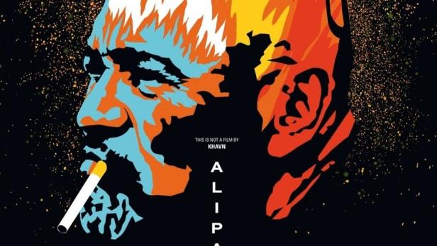 Das stilisierte Filmplakat für „Alipato: The Very Brief Life of an Ember“ zeigt ein farbenfrohes Porträt eines Mannes mit Zigarette.