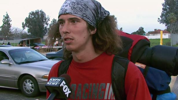 The Hatchet-Wielding Hitchhiker ging viral.