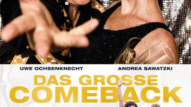 Das Filmplakat zu „Das Grosse Comeback“ mit Uwe Ochsenknecht und Andrea Sawatzki.