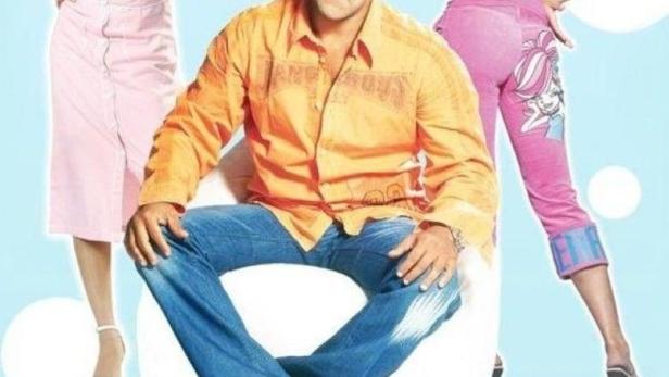 Das Filmplakat für „Maine Pyaar Kyun Kiya“ mit Salman Khan, Sushmita Sen und Katrina Kaif.