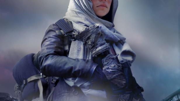 Das Filmplakat für „Mañana Antes Después“ zeigt Natalia Reyes in einer zerstörten Stadt.