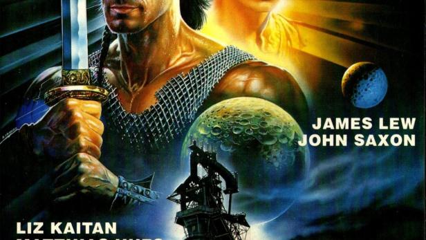 Das Filmplakat für „Aftershock“ zeigt Liz Kaitan und Matthias Hues vor einer zerstörten Landschaft.