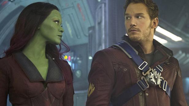 Zoe Saldana und Chris Pratt in "Guardians of the Galaxy"