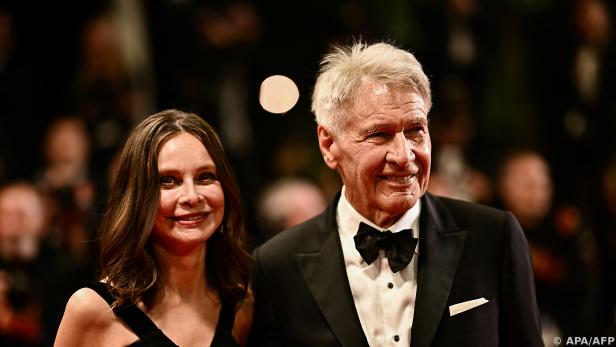 Harrison Ford und seine Frau Calista Flockhart in Cannes