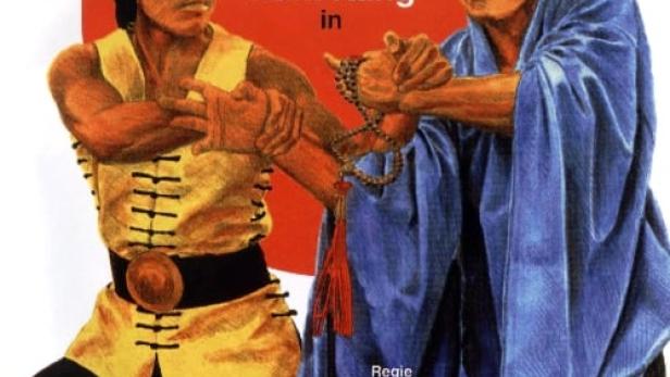 Filmplakat für „Shaolin – Bruderschaft der schwarzen Spinne“ mit Carter Wong und Kam Kang.