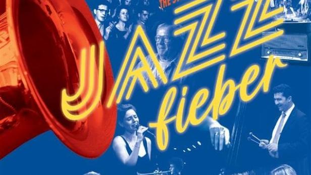 Das Filmplakat für „Jazzfieber: The Story of German Jazz“ zeigt verschiedene Jazzmusiker.
