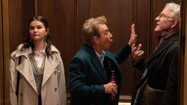 Mabel (Selena Gomez), Oliver (Martin Short) und Charles (Steve Martin) in "Only Murders in the Building"