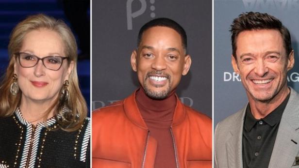 Meryl Streep, Will Smith und Hugh Jackman.