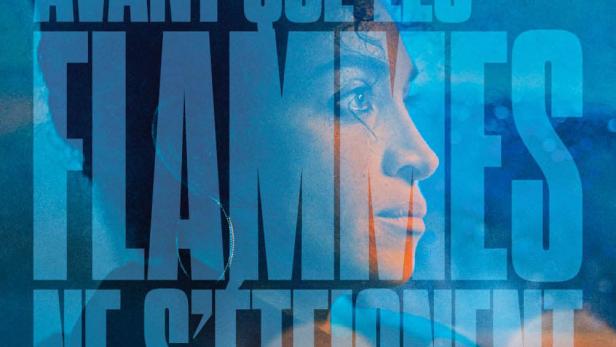 Das Filmplakat für „Avant que les flammes ne s'éteignent“ zeigt das Profil einer Frau.