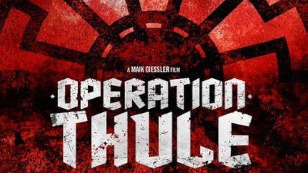 Das Filmplakat für „Operation Thule“ zeigt ein okkultes Symbol auf rotem Grund.