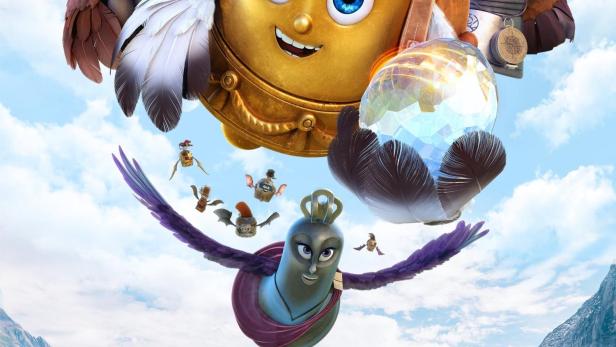 Das animierte Filmplakat zeigt die Charaktere aus dem Film „Bim“ vor einer Berglandschaft.