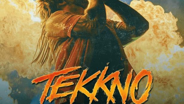 Das Konzertplakat der Band Electric Callboy für ihre „Tekkno: Live in Europe“-Tour.