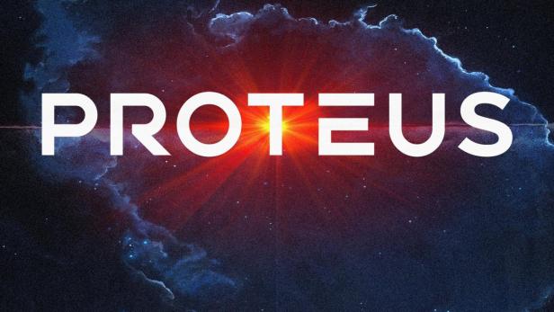 Das Filmplakat für „Proteus“ zeigt einen Nebel und den Filmtitel in großen Buchstaben.