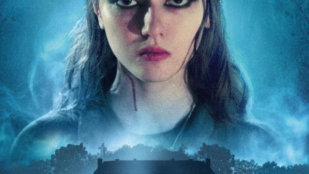 Das Filmplakat für „La Morsure“ zeigt ein junges Mädchen vor einem unheimlichen Haus im Mondschein.