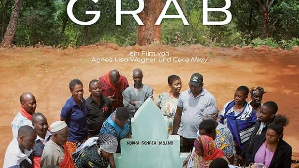 Das Filmplakat für „Das leere Grab“ zeigt eine Gruppe Menschen an einem Grab.