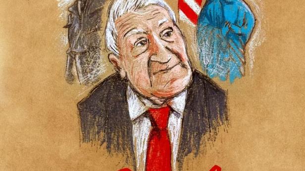 Das gezeichnete Filmplakat für „Frank“ zeigt eine Karikatur des Protagonisten vor verschiedenen Szenen.