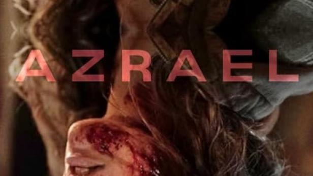 Das Filmplakat für „Azrael“ zeigt zwei blutverschmierte Frauen.