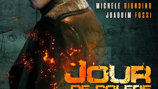 Das Filmplakat für „Jour de Colère“ zeigt Joeystarr in einer dunklen Szene.