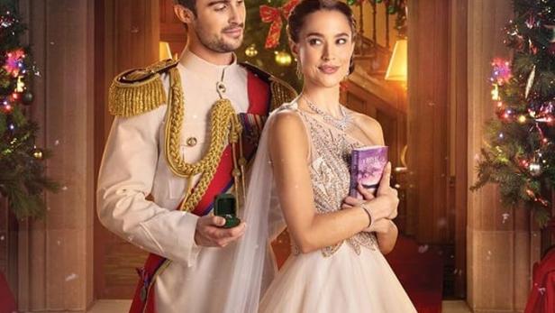 Das Filmplakat für „A Royal Proposal“ mit Rhiannon Fish und Mitchell Bourke.