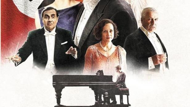 Das Filmplakat für „Le Choix du Pianiste“ zeigt die Hauptdarsteller vor einer Hakenkreuzfahne.