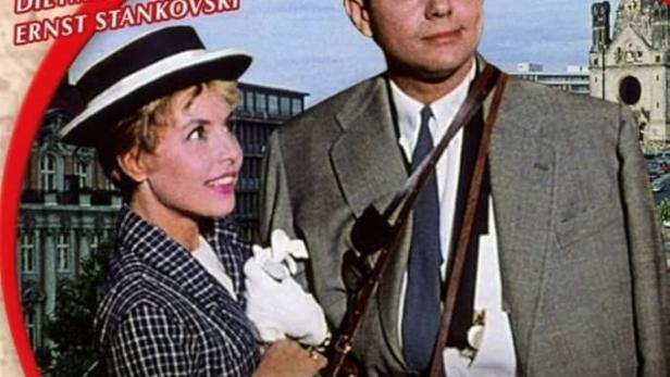 Das Filmplakat für „Frühling in Berlin“ mit Sonja Ziemann und Walter Giller.