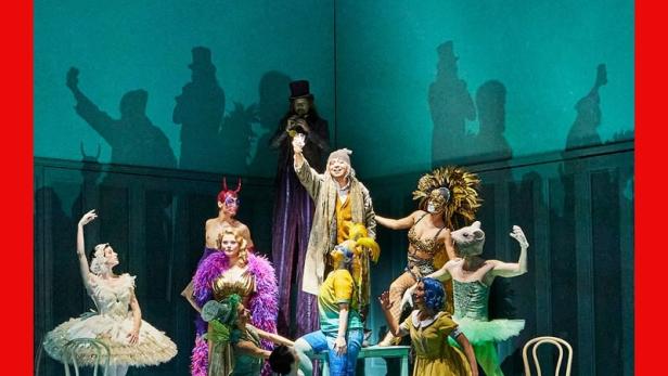 Eine Bühnenszene aus der Oper „Hoffmanns Erzählungen“ der Royal Opera.