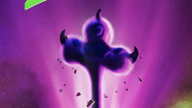 Das Poster für „Night of the Zoopocalypse“ zeigt eine Tierkralle vor einem violetten Nachthimmel.