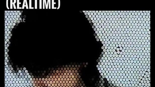 Das Cover des Albums „Echtzeit“ zeigt ein Gesicht hinter einem Raster.