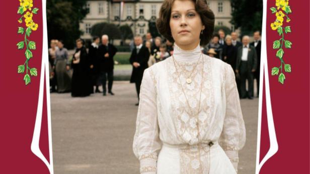 Das Cover des Films „Die Welt der Hedwig Courths-Mahler – Die Kriegsbraut“ zeigt eine Frau in historischer Kleidung.