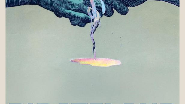 Das stilisierte Filmplakat für „Pirateland“ zeigt eine Hand, die ein Messer hält, unter dem eine Figur steht.