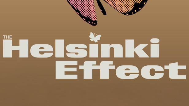 Das Filmplakat für „The Helsinki Effect“ zeigt einen Mann und einen Schmetterling.