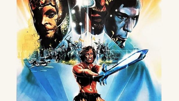 Das Filmplakat für „Talon – Im Kampf gegen das Imperium“ zeigt einen muskulösen Mann mit Schwert.