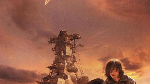 Das Filmplakat für „Space Battleship Yamato“ mit Takuya Kimura vor einem zerstörten Schlachtschiff.