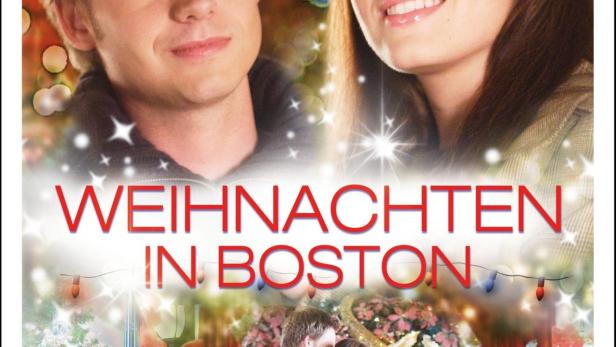 Das Filmplakat für „Weihnachten in Boston“ zeigt Patrick Adams und Marla Sokoloff.