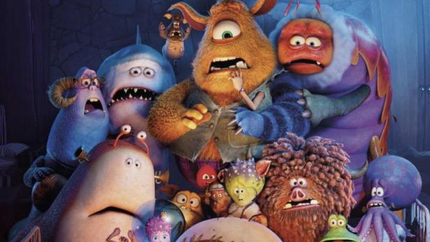 Das Filmplakat für „Stitch Head“ zeigt eine Gruppe animierter Monster.